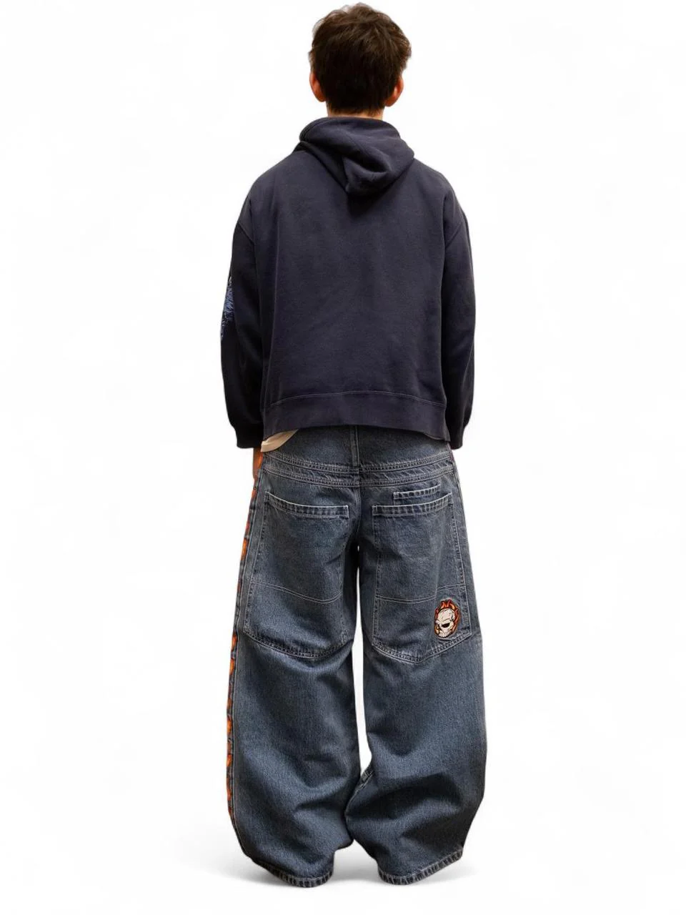 Skull Stripe Denim (Dark Wash) - Image 6