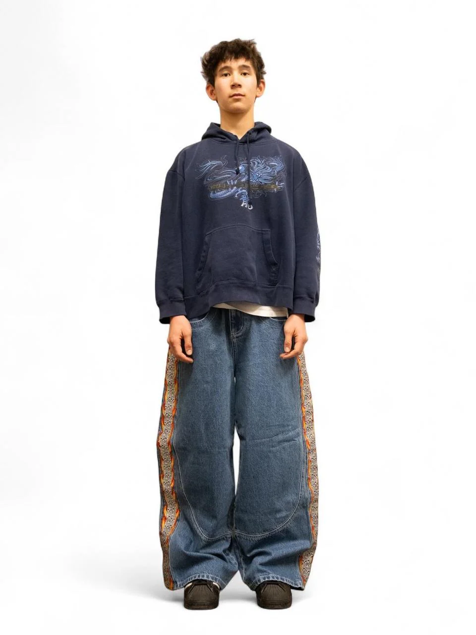 Skull Stripe Denim (Dark Wash) - Image 8