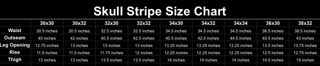 Skull Stripe Denim (Black Wash) - Image 9