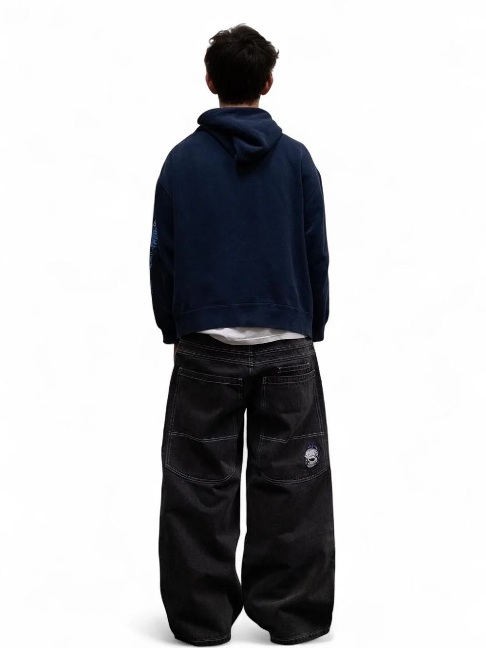 Skull Stripe Denim (Black Wash) - Image 6