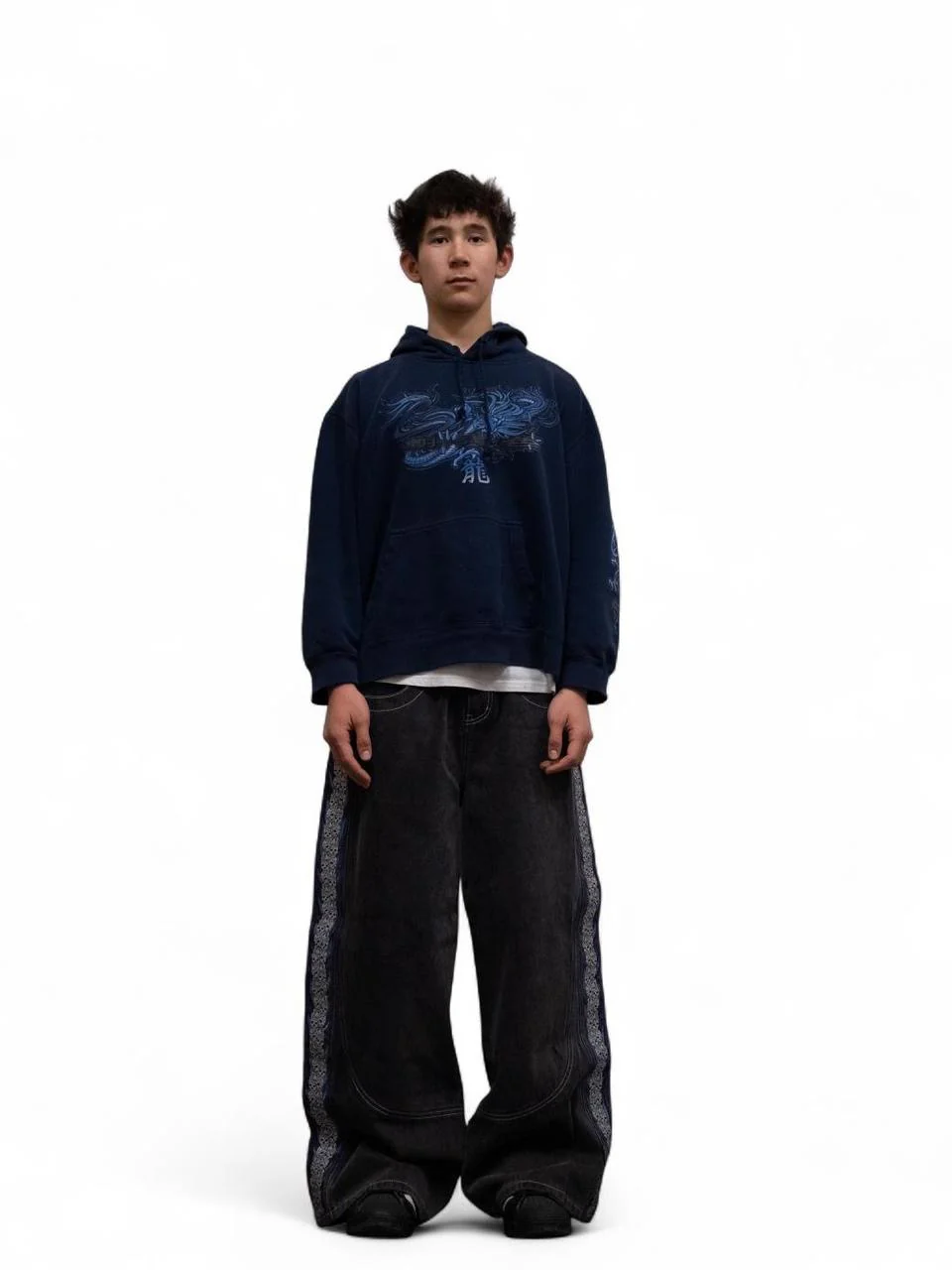 Skull Stripe Denim (Black Wash) - Image 8